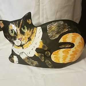 COPY - Red. GEORGEOUS cat planter by Nina Lyman